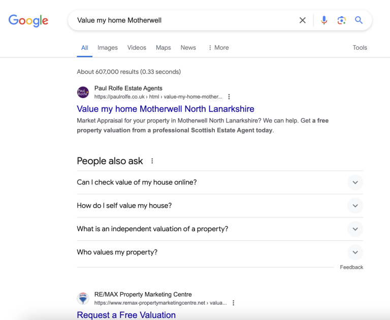 Value my home Motherwell