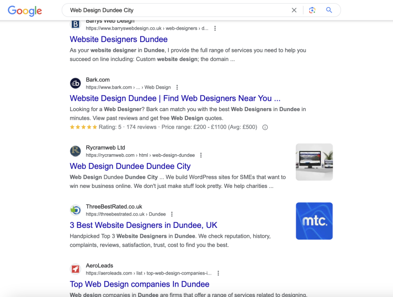 Web Design Dundee City