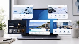 laptop website cards design n screens